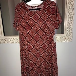 BNWT LuLaRoe Carly Dress Size XL Geo Aztec Print